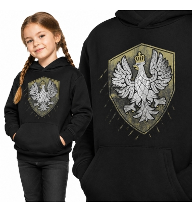 Bluza z kapturem dziecięca Patriotyczna DEUS HONOR PARTIE